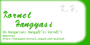 kornel hangyasi business card